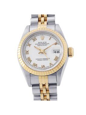 Rolex Datejust SS 18k Yellow Watch White Dial